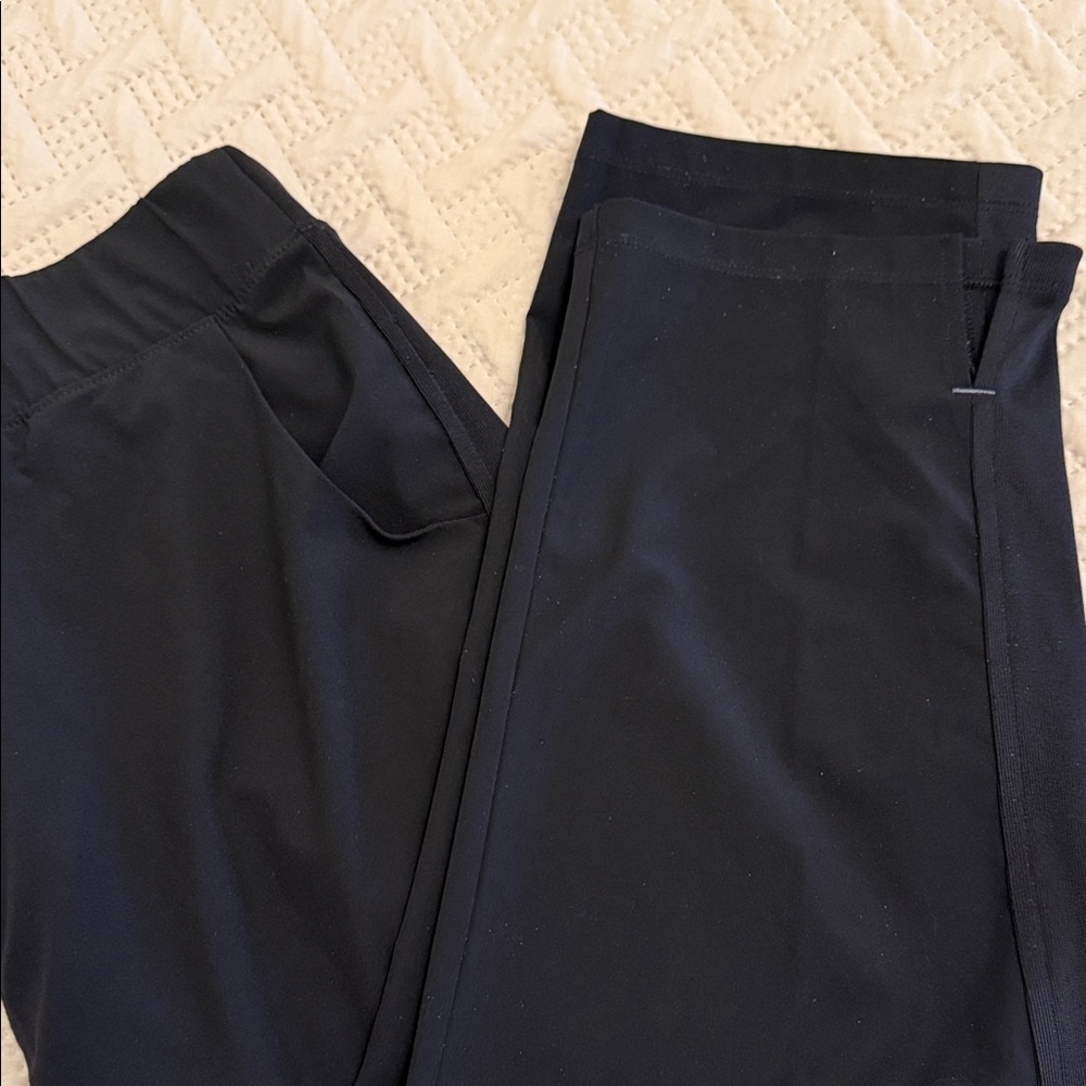 ZELOS Women's Black Ankle Travel Pants-Large